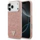 Guess Glitter Triangle Logo MagSafe Case for iPhone 17 Pro Max - Pink
