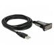 DeLOCK 65962 Parallel Cable Black 3m USB Type-A DB-9