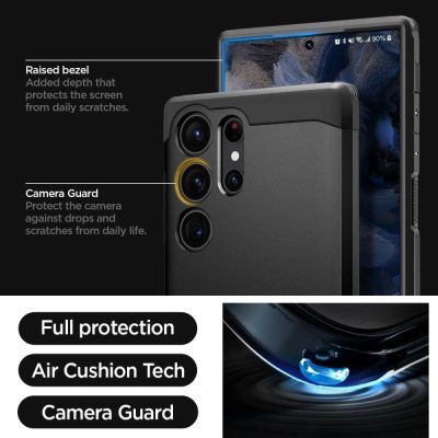14. Spigen Tough Armor Case for Samsung Galaxy S23 Ultra - Black