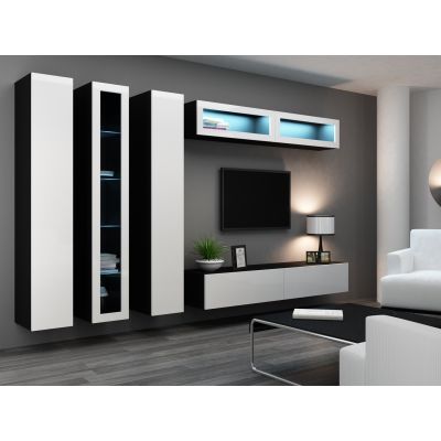 14. VIGO full display cabinet '180' 180/40/30 black/white half