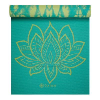 2. Double-sided Yoga Mat GAIAM Turquoise Lotus 6 MM 62344