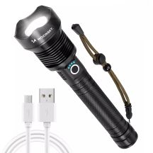 Wozinsky WLT-20W tactical flashlight 20 W 2000 lm CREE diodes IP65 with adjustable beam - black