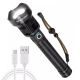 Wozinsky WLT-20W tactical flashlight 20 W 2000 lm CREE diodes IP65 with adjustable beam - black