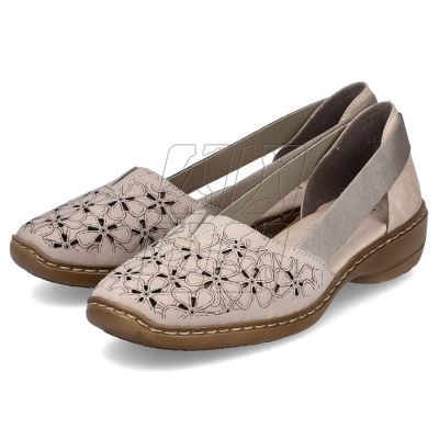 15. Comfortable leather shoes Rieker W RKR442C, beige