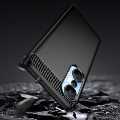 3. Carbon Case case for Infinix Hot 20S flexible silicone carbon cover black