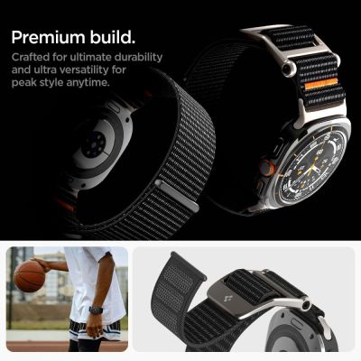 5. Spigen DuraPro Strap for Samsung Galaxy Watch Ultra 47mm - Black