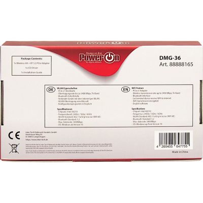 5. Inter-Tech DMG-36 Internal WLAN / Bluetooth 5400 Mbit/s