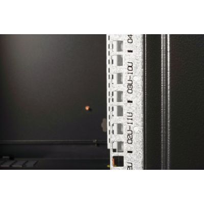 11. Digitus Unique 19" 12U 600x600 wall-mounted network cabinet, glass door, black, undivided, assembled, 100kg