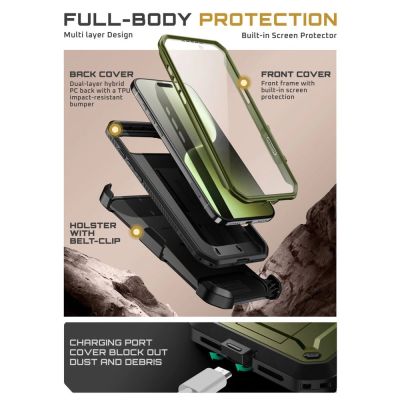 4. Supcase UB Pro Case for iPhone 17 Air - Green