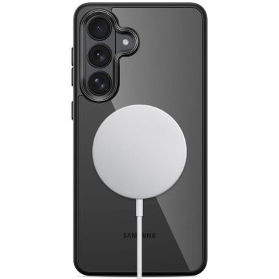 3. Tech-Protect Magmat MagSafe Case for Samsung Galaxy S26 - Transparent Black