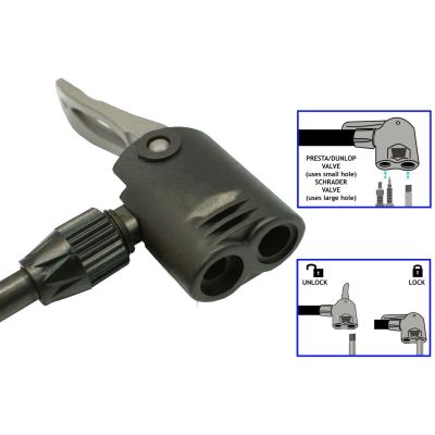 15. WORKSHOP/BICYCLE PUMP 180PSI (12BAR) WITH PRESSURE GAUGE XQMAX PRO