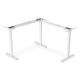 9. Desk frame with electric height adjustment for tabletops up to 200 cm, L-shaped, white