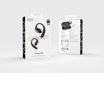 7. OWS QCY Crossky R70 LDAC IPX5 Headphones with Ear Hooks - Black