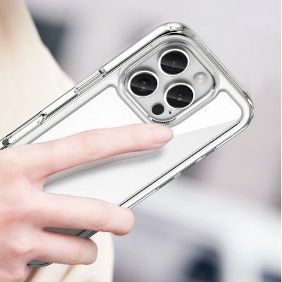 5. Outer Space Case for iPhone 16e / 17e Cover with Flexible Frame - Transparent