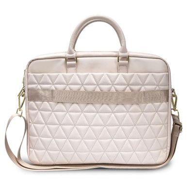 3. Guess Quilted bag for a 16" laptop - pink
