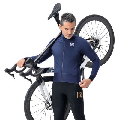 3. Rockbros YDWT014 Winter Fleece Double Layer Cycling Jacket Size M - Blue