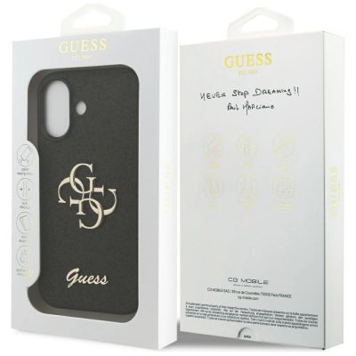 8. Guess Fixed Glitter Big 4G case for iPhone 17 - black