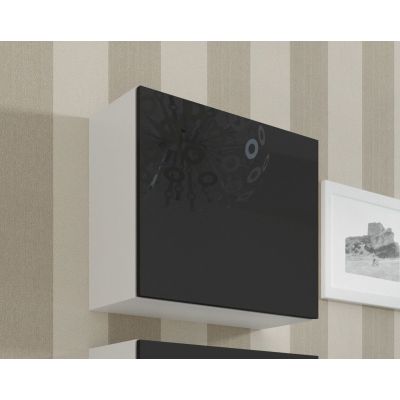 VIGO square display cabinet 50/50/30 white/black gloss