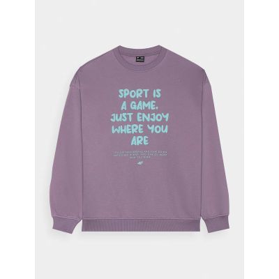 5. Girls' sweatshirt without a hood, 4F Junior 4FJWAW24TSWSF1214-51S