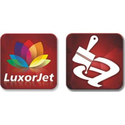 2. Glass trophy with LuxorJet color printing, engraving, and paint filling