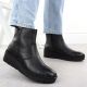 13. Women's leather wedge ankle boots black Rieker X9165-01