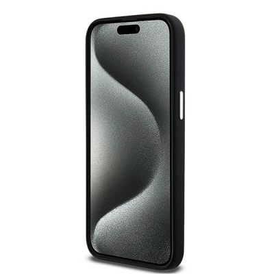 5. DKNY Liquid Silicone Small Metal Logo MagSafe Case for iPhone 14 Pro Max - Black
