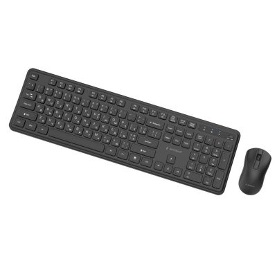 4. GEMBIRD WIRELESS SLIM PRO BUSINESS DESK KEYBOARD + MOUSE SET, BLACK, RU LAYOUT