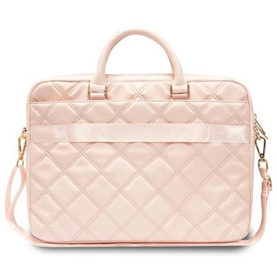 3. Guess Quilted 4G bag for a 16" laptop - pink