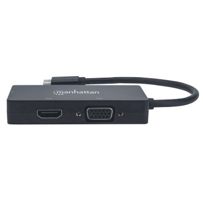 4. MANHATTAN ADAPTER MULTIPORT USB-C 3.1 TO HDMI/DVI/VGA M/F