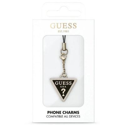 2. Guess case pendant GUCPMTDCK Phone Strap Triangle Diamond Charm with Rhinestones