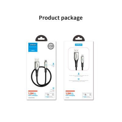 12. Joyroom Sharp Series S-M411 USB-A / micro USB 3A 2m Cable with Charging Indicator - Black