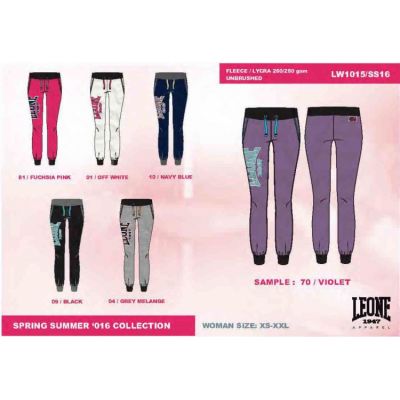 LEONE LW1015/S16 women's long trousers gray "M"