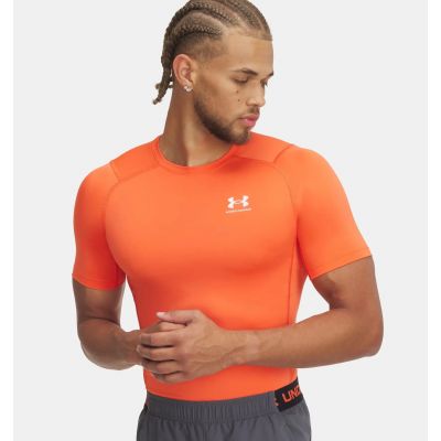 UA HG Armor Comp SS Men's Training Top Orange (1361518-847)