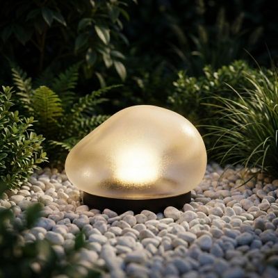 5. SOLAR LAMP STONE 14X12.5X8.5/19CM