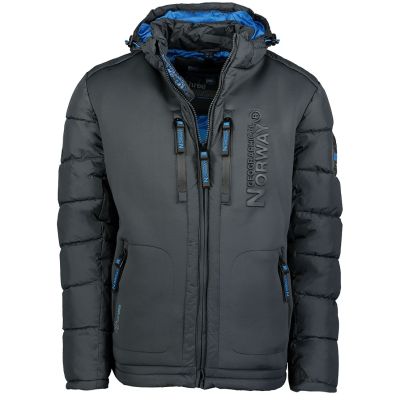 3. Men’s Jacket Geographical Norway BEACHWOOD DGREY-BLUE DB MEN 068 BS4 (WU6633H/GN-DARK GREY)