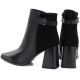 10. Women's black leather high-heeled ankle boots D&A S.Barski CR62-3477