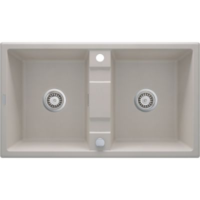 Two-bowl granite sink