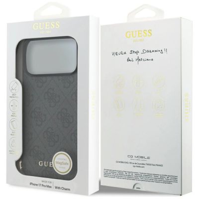 7. Guess 4G Charms Collection MagSafe case for iPhone 17 Pro Max - black