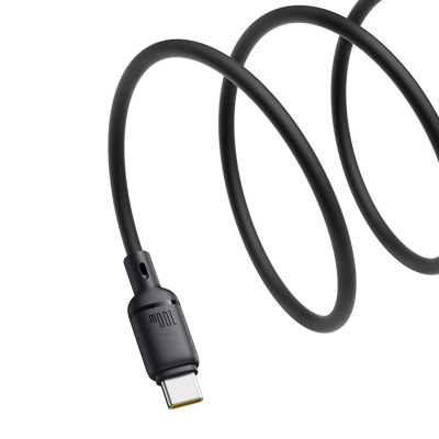 3. Baseus Silky Series 100W USB-C - USB-C 1m Cable - Black