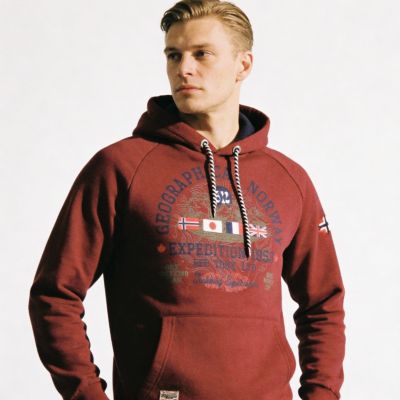 7. Geographical Norway DB 100 M sweatshirt WZ3006H/GN-Burgundy