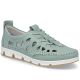 2. Women's leather openwork shoes green Rieker 49956-52