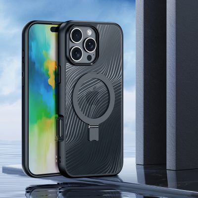 4. Dux Ducis Aimo Mag Case with MagSafe and Stand for iPhone 16 Pro Max - Black