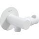 Round angle connector with handset holder