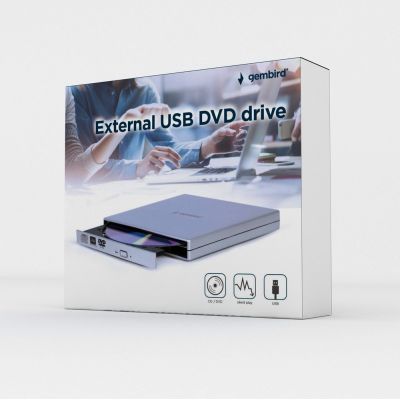 5. GEMBIRD EXTERNAL DVD 8X, CD 24X USB 2.0 WRITER SILVER