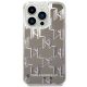 3. Karl Lagerfeld KLHCP14LLMNMS iPhone 14 Pro 6.1 "hardcase silver / silver Liquid Glitter Monogram