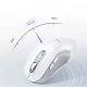 9. Baseus F02 Wireless Ergonomic Bluetooth Mouse - White
