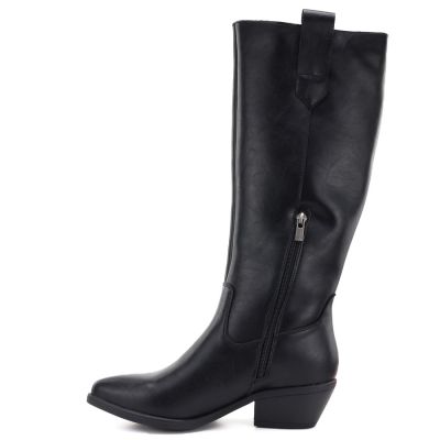 3. Women's leather cowboy boots black Big Star UU274521