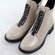 4. Women's patent leather ankle boots in beige D&A S.Barski Premium Collection MR52-108