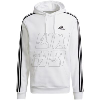 2. Adidas Essentials Fleece 3-Stripes Hoodie M GU2522