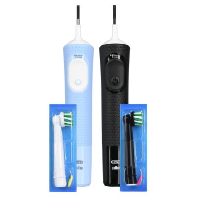5. Oral-B Vitality Pro Duo Adult Rotating Pulsating Toothbrush Black, Blue, White